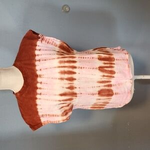 Universal Threds neapolitan tie dye boxy cropped top